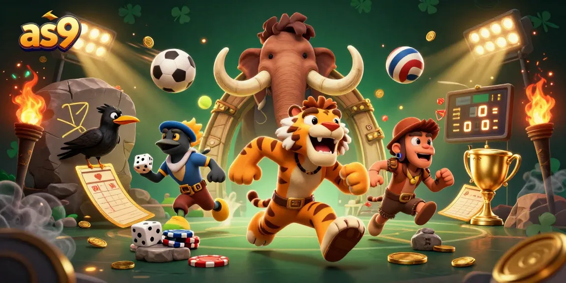 Engage in thrilling action at as9's vibrant prehistoric casino with dynamic sports elements.