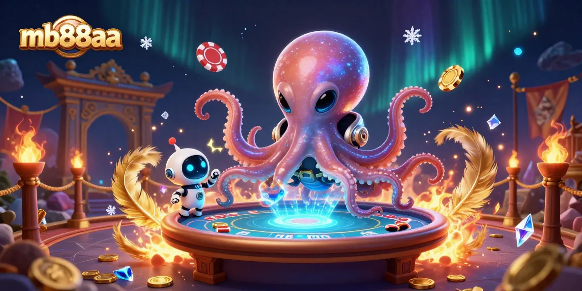 Experience thrilling gameplay with mb88aa at a space-themed poker table operated by a charming alien.