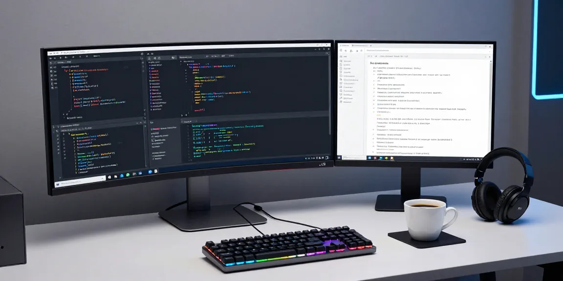 THABET software development workspace with coding, cloud computing, and AI technology elements.