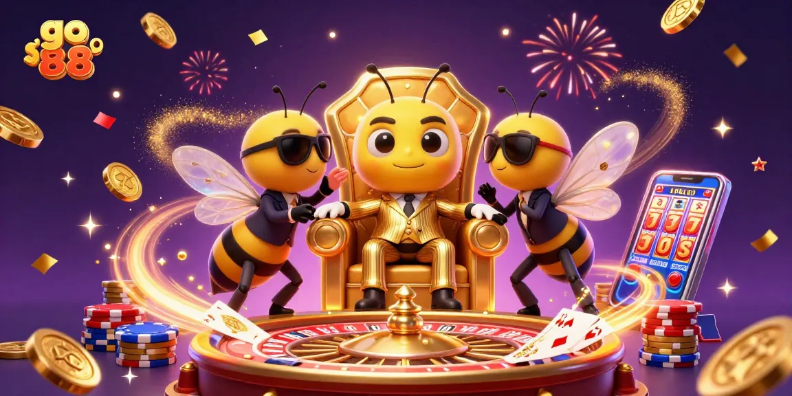 Win big with go 88, featuring a mob boss and dazzling casino elements in vibrant illustration.
