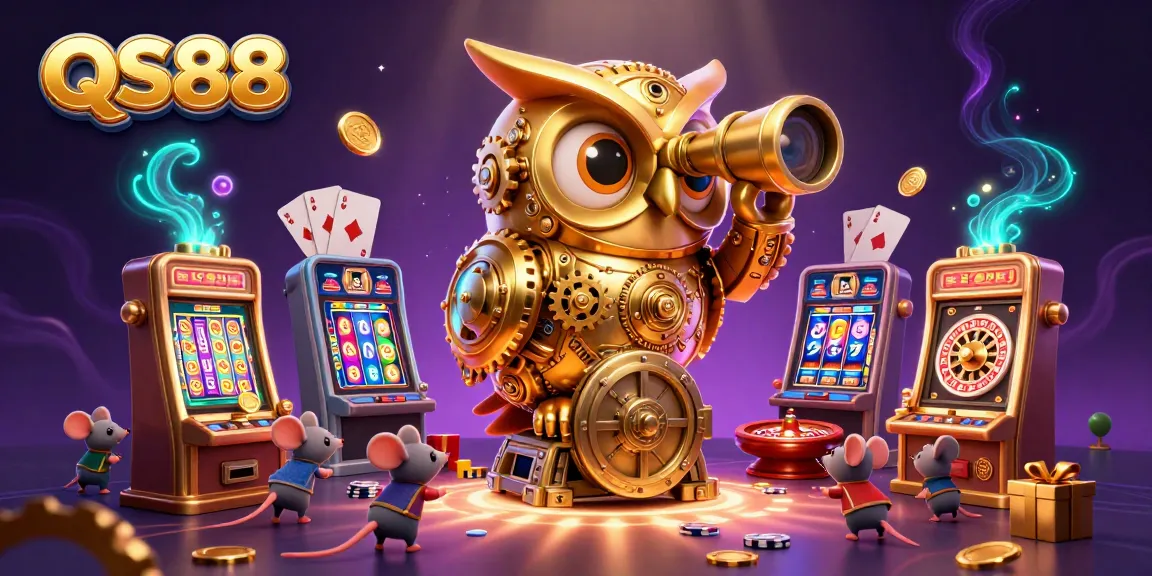 Experience QS88 with dynamic 3D illustrations showcasing an enchanting casino atmosphere full of action.