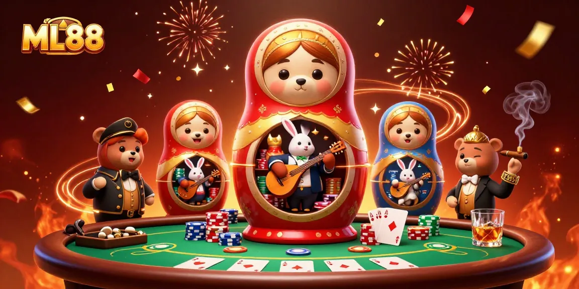 Experience thrilling gameplay at ML88 with vibrant casinos depicted in a 3D illustration.