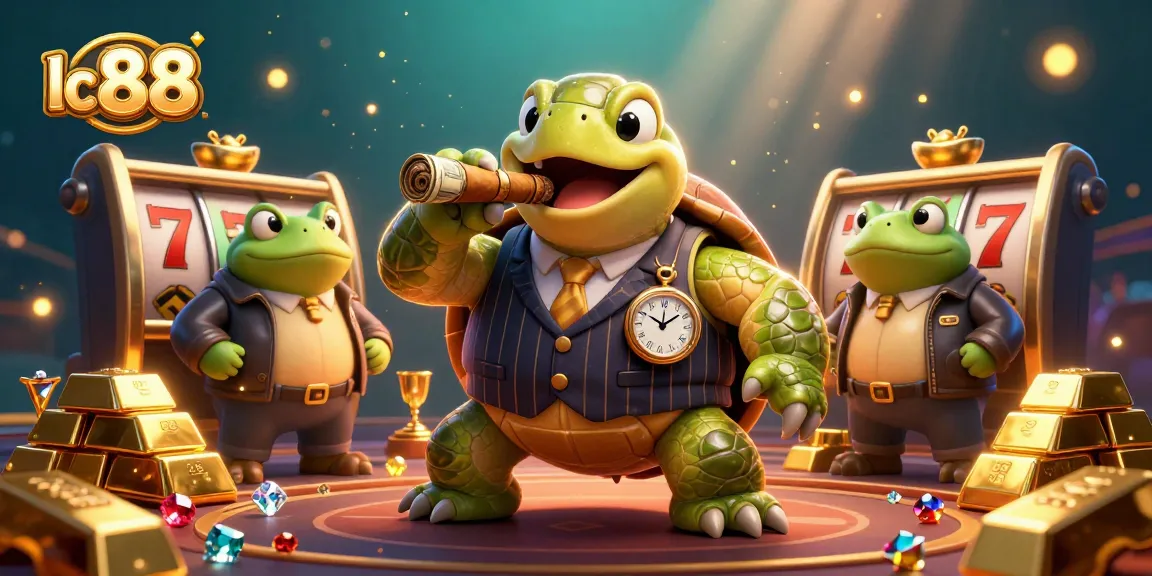 Win big at lc 88 with a lively casino scene featuring dynamic characters and slot game excitement.