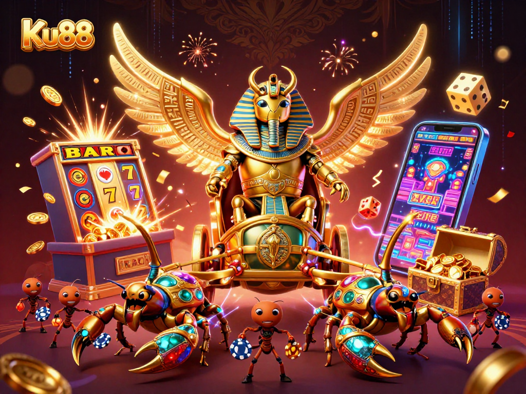Experience thrilling gameplay at Ku88 with a dazzling casino scene packed with action.
