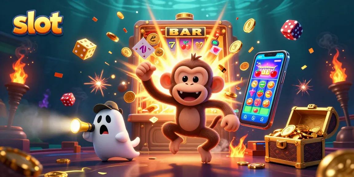 Engage in thrilling slot gameplay with golden rewards and lively characters at a captivating casino.
