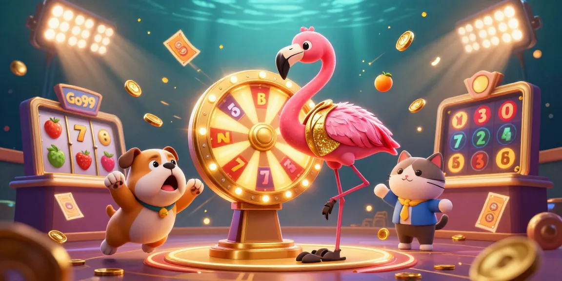 Experience the thrill of Go99 slots with our dynamic game show scene featuring exciting prizes.