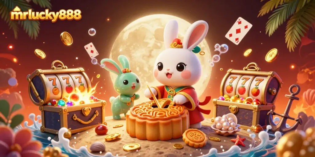 Spin and win at mrlucky888 with a vibrant casino illustration showcasing thrilling games.