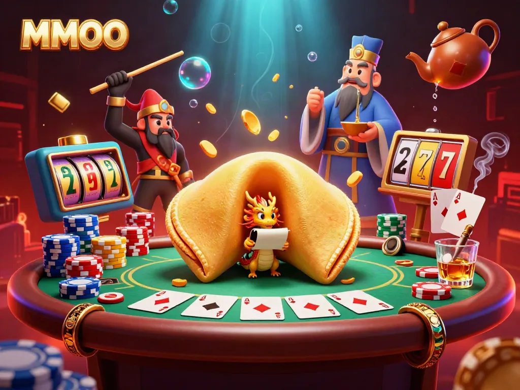 Immerse in MMOO's vibrant gaming world featuring interactive casino action with unique characters.