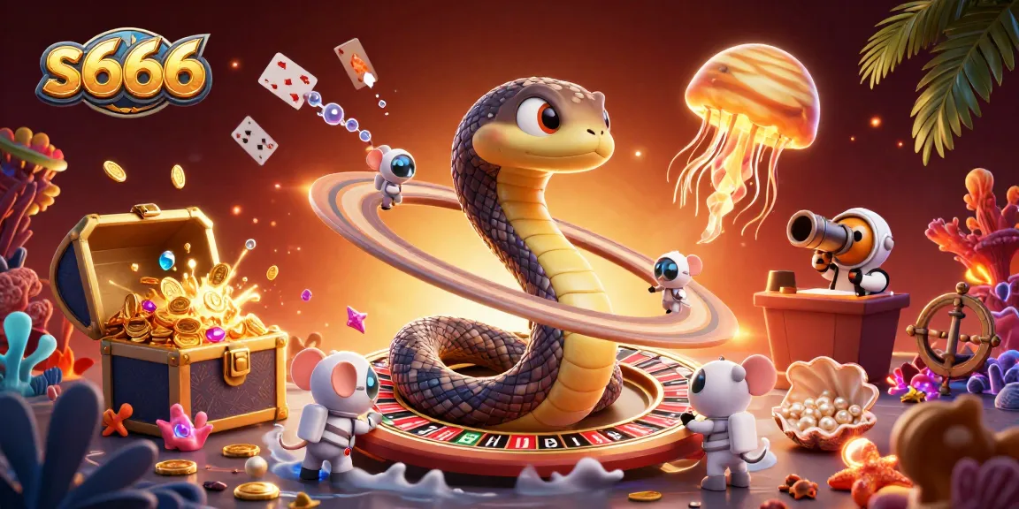 Join the cosmic adventure at s666 as astronaut mice bet on roulette with engaging designs.