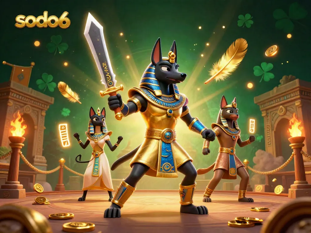 Immerse in Sodo66's vibrant online casino scene filled with ancient Egyptian gaming elements.