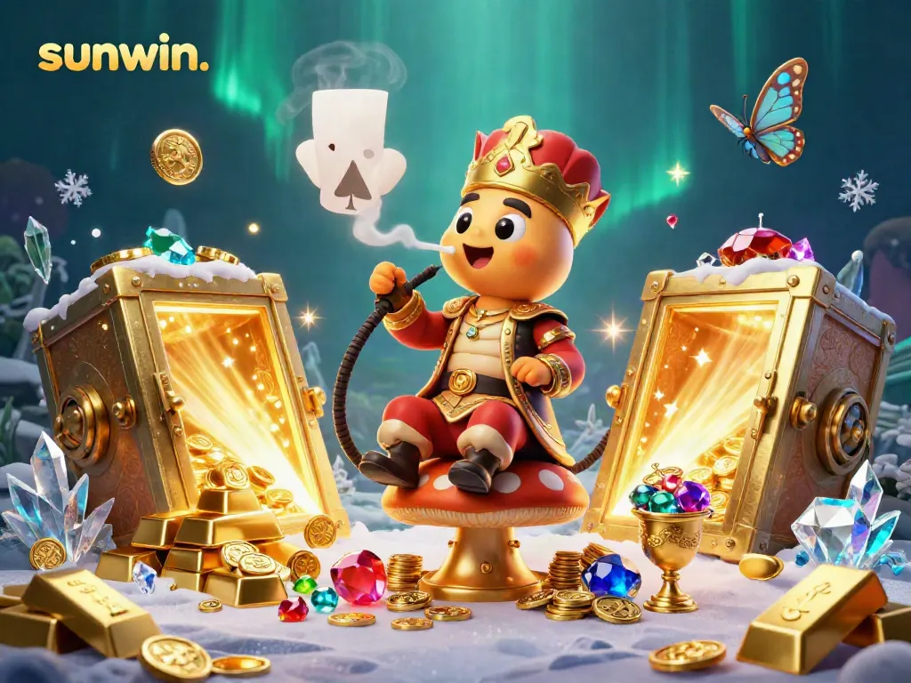 Engage with sunwin. in a vibrant 3D casino scene featuring colorful characters and game elements.