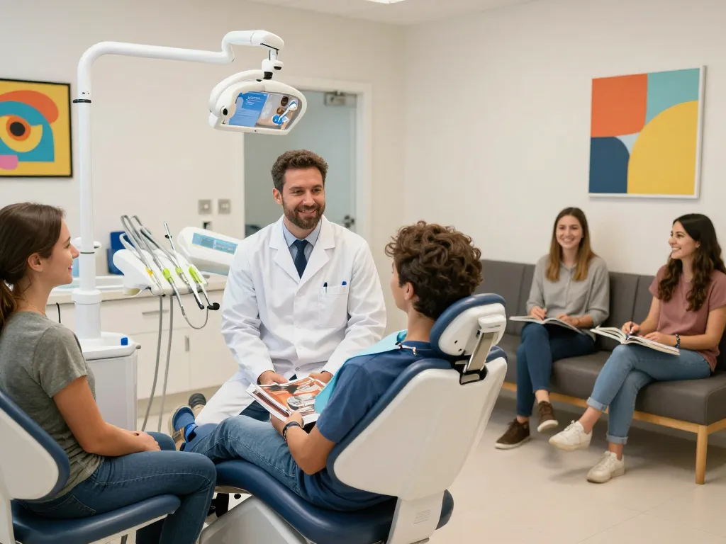 Dental clinic near me with friendly dentist and comfortable patient area showcasing modern care.